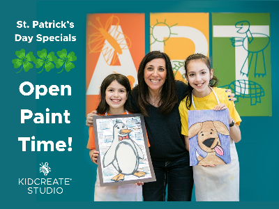 St. Patrick's Day Open Paint Time for All Ages! (9:30-12:30)